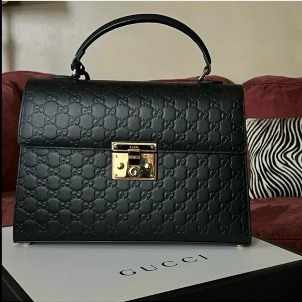 Gucci Guccissima Padlock Top Handle Bag ~ NWT - Picture 10 of 13